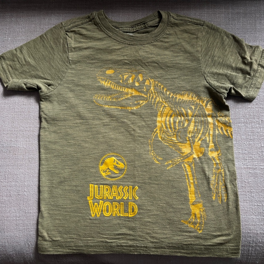 Jurassic World Kids Green Dinosaur T-Shirt, Size S (6/7)